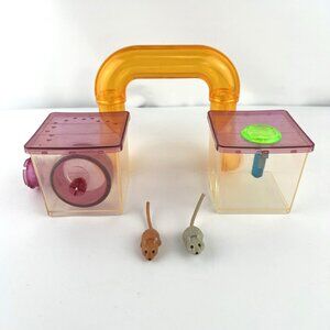 Vintage 1992 Kenner Littlest Pet Shop Jogging Gerbils Playset 2 Gerbils